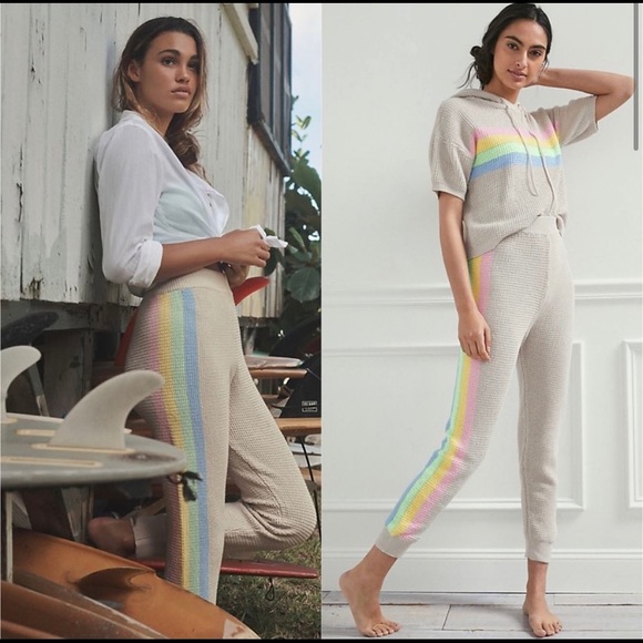 Anthropologie Saturday Sunday Rainbow Lounge Set - Picture 3 of 8